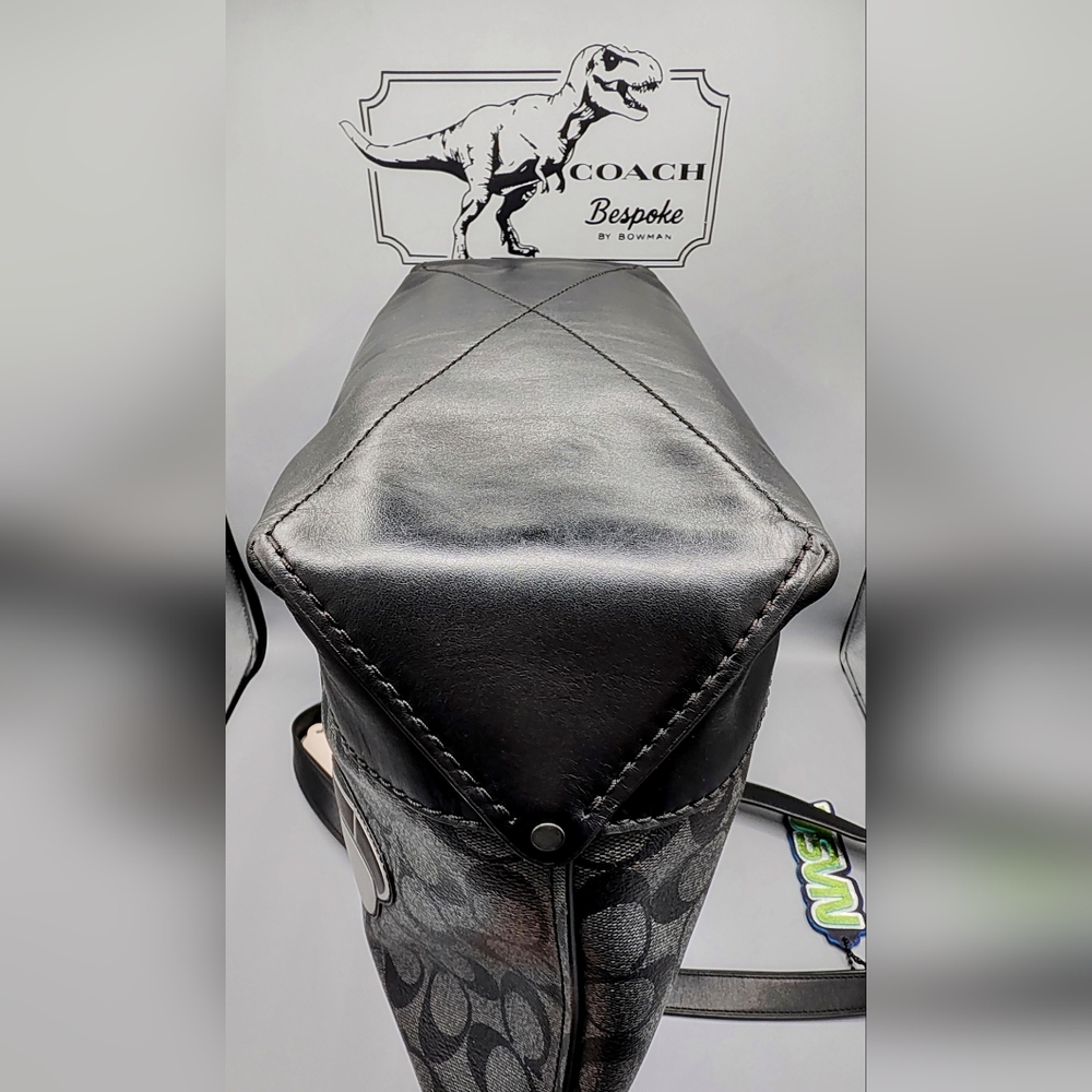 RARE! Coach X NASA City Tote -Upcycled- One-of-a-Kind Black/Grey - Picture 12 of 16